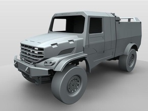 rc truck arrière ver 01 des véhicules voiture 3d print model - Mito3D