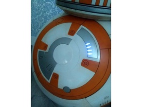 b88s corpo luzes modelo robôs android bb8 cosplay leds star wars 3d print model - Mito3D