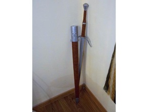 silver sword sheath props 3d print model - Mito3D