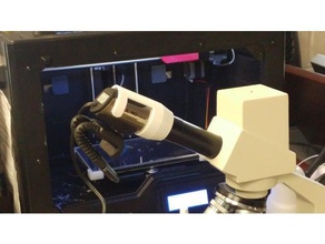microscopio genérico hd webcam 177y3 adaptador de gran angular 28mm exterior ocular dia la cámara 55847-00 boreal montaje microscopía 3d print model - Mito3D