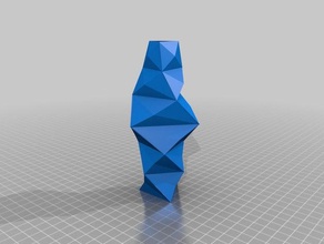 geo zig vase decor customized 3d print model - Mito3D