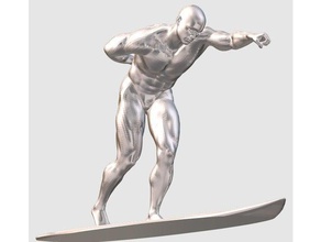 silver surfer sculptures silver-surfer statue surfboard