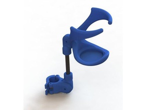 soporte para vaso silla de ruedas titular la copa wip 3d impresora accesorios apoyavasos portavasos 3d print model - Mito3D