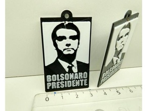 bolsonaro presidente chaveiro insanlar brasil 3d print model - Mito3D