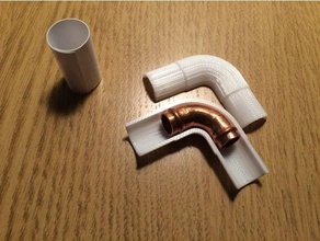 la cubierta de plástico 8 mm tubo cobre codo diy 3d print model - Mito3D