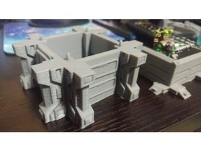 hueco de la base clavijas apilable sci-fi guardia torre juegos terreno wargame 3d print model - Mito3D