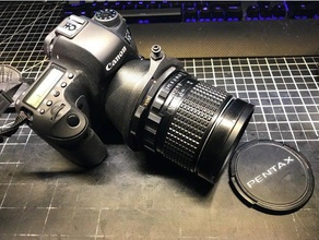 pentax 6x7 objectif canon ef adaptateur caméra 3d print model - Mito3D