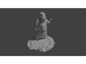 special agent Meerschweinchen Skulpturen Tier animierte Charakter Charakter-Modell Niedlich detaillierte 3d-Druck high-detail high poly eine hohe Qualität Auflösung 3d print model - Mito3D