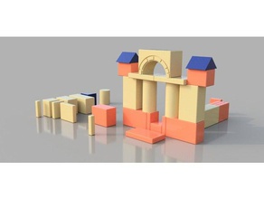richters Anker-Stil Blöcke Gebäude Strukturen anker ankerstein ankersteine 3d print model - Mito3D