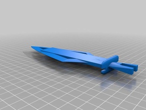 klingonischer Dolch Klinge 3d drucken 3d print model - Mito3D
