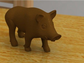 caminar jabalí los animales 3d print model - Mito3D