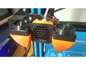 cr-10s fan upgrade 3d printer accessories upgrades 40mm mount creality cr-10 dual duct 3d print model - Mito3D