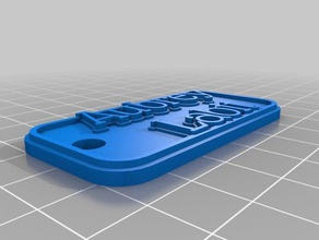 aubrey labit portachiavi i personalizzato 3d print model - Mito3D