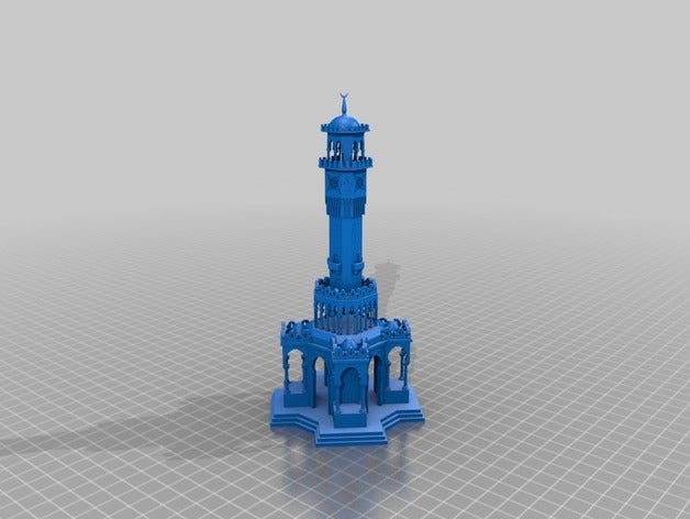 izmir tour de l'horloge des bâtiments structures 3D print model - Mito3D