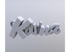 karina keychain keychains llavero 3d print model - Mito3D