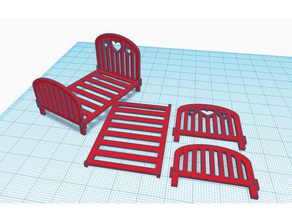 mountable doll bed dollhouse toys games furniture house 3d print model - Mito3D