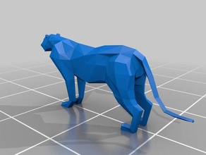 low poly tigre animais 3d print model - Mito3D