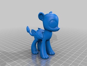 mlp style male sphinx blank folded wings 3d printing mlpfim fim 3d print model - Mito3D