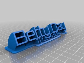 betty placa com o nome office personalizado 3d print model - Mito3D