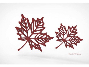 maple leaf &hearts decoration 3d modeling beautiful cute design display fall frame fun funny happy hyojung0320 leafs scale smile thing things good 3d print model - Mito3D