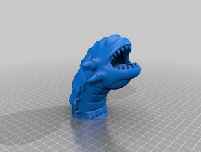 wall mount purple worm monster toys games 3d print model - Mito3D