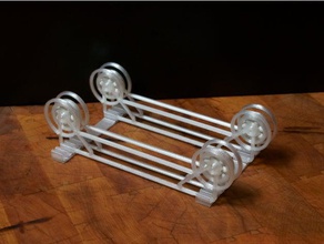 spiralized titular de ferrocarril esqueleto tush 3d la impresión filamento el soporte bobina espiral florero 3d print model - Mito3D