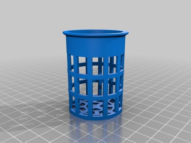 meu personalizados paramétrico net pote líquido copa hidroponia aeroponics fogponics ao ar livre jardim 3D print model - Mito3D