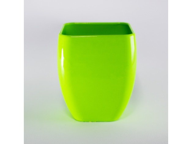 vaso quadrado simples ao ar livre jardim plantadeira suculenta 3D print model - Mito3D