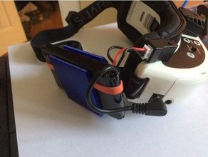 goggles fatshark 3000 mah battery clip rc vehicles 3d print model - Mito3D