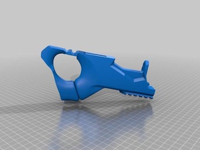 caliburn amp estilo estoque de enchimento picatinny rail esporte ao ar livre 3d print model - Mito3D
