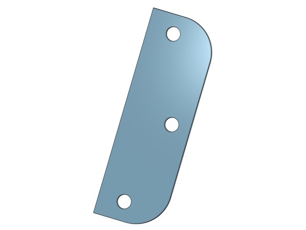 shim door hinge replacement parts 3D print model - Mito3D