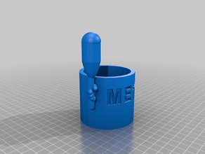 daddys mets pencil holder 3d printing 3d print model - Mito3D