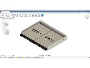 soporte doble disque dur para disco duro equipo accesorios de ordenador gadget el unidad ordinateur soporta 3d print model - Mito3D