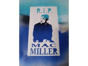 rip mac miller stencil 3d la stampa artista musica 3d print model - Mito3D