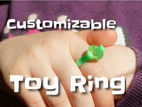 customizable toy ring rings children combine configurable configurator daughter diamond kids supportless 3d print model - Mito3D