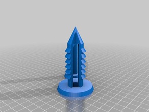 my customized parametric push pin-20mm-cones automotive 3d print model - Mito3D