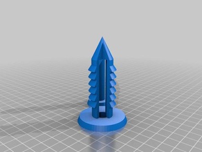 my customized parametric push pin-19mm-cones automotive 3d print model - Mito3D