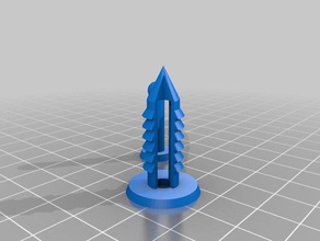 my customized parametric push pin-8mm-cones automotive 3d print model - Mito3D