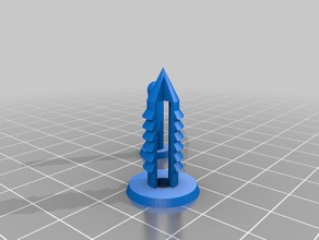 my customized parametric push pin-7mm-cones automotive 3d print model - Mito3D