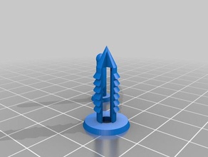 my customized parametric push pin-6mm-cones automotive 3d print model - Mito3D