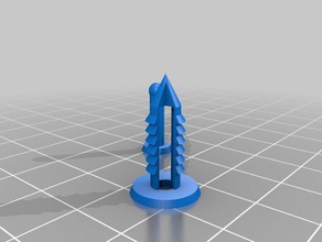 my customized parametric push pin-5mm-cones automotive 3d print model - Mito3D