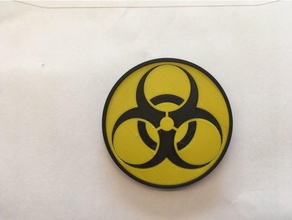 stapelbar biohazard-Untersetzer Küche Essen aperture science logo Biochemie biohazard-Symbol biohazard-logo Biologie Getränke trinken coaster lab Labor 3d print model - Mito3D