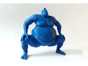 sumo güreşçisi sanat heykel zbrush 3d print model - Mito3D