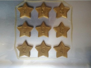 advent calendar star numbers 3d printing 3d print model - Mito3D