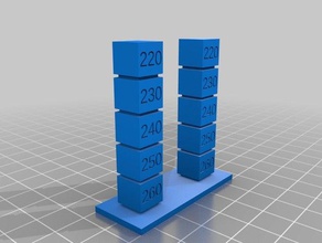 my customized temperature stringing calibration towers 3d printing tests 3d print model - Mito3D