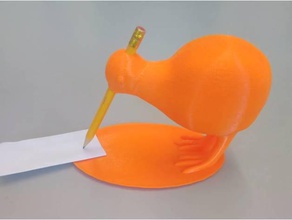 kiwi pencilnote titular a los animales de aves un lápiz sostenedor la pluma 3d print model - Mito3D