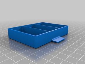 Schubladenbox drei 2 Fächer tool Inhaber Boxen 3d print model - Mito3D