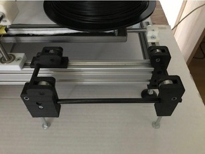 elva1 apoyo de filamentos cola v2 3d la impresora partes 2040 extrusión conector el filamento titular soporte bobina papel 3d print model - Mito3D