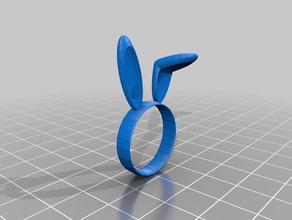 bunny ear ring rings easter 3d print model - Mito3D