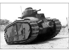 char b1 bis jeux bolt action français panzer renault ww2 réservoir 3d print model - Mito3D
